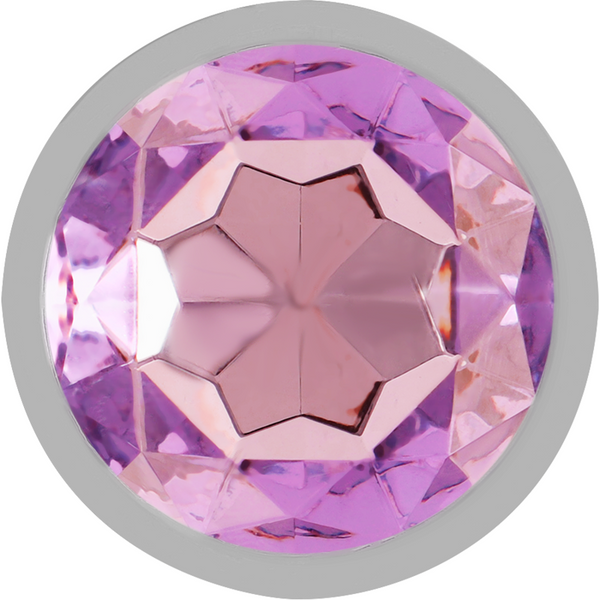Intense plug anal metal aluminio con cristal violeta talla m