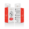 Intense plug anal metal aluminio con cristal rojo talla s