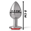 Intense plug anal metal con cristal rojo talla m