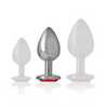 Intense plug anal metal con cristal rojo talla m