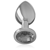 Intense plug anal metal aluminio con cristal negro talla m