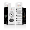 Intense plug anal metal aluminio con cristal negro talla m
