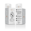 Intense plug anal metal aluminio con cristal plata talla s