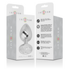 Intense plug anal metal aluminio con cristal plata talla l