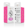 Intense plug anal metal aluminio con cristal rosa talla m