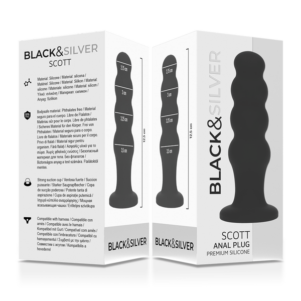 Plug anal Scott de silicona premium negro