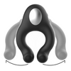 Anillo vibrador silicona 3 motores recargable negro