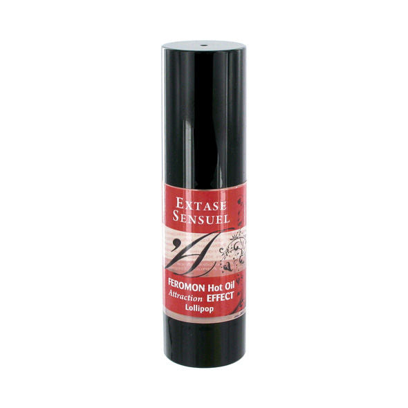 Extase aceite masaje efecto calor con feromonas piruleta 30 ml