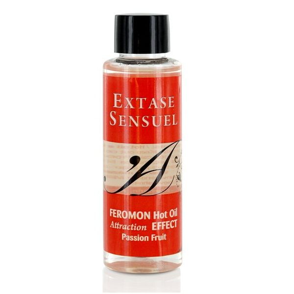 Extase aceite masaje efecto calor con feromonas fruta de la pasion 100 ml