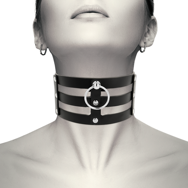 Coquette choker cuero vegano estilo fetish