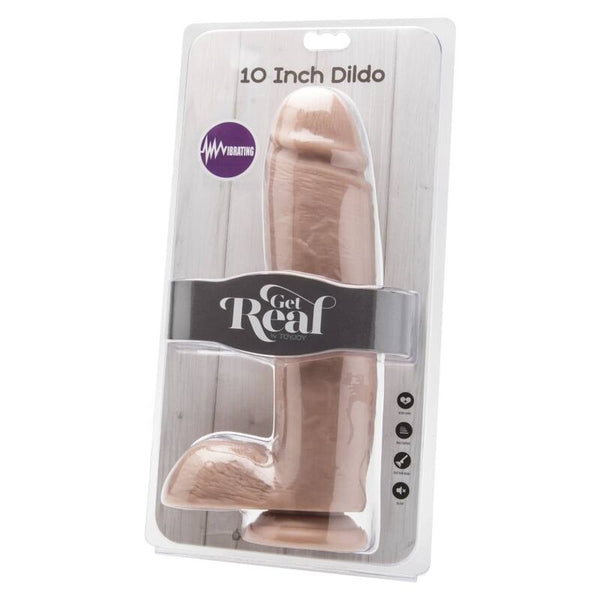 Dildo 25 5 cm con testículos vibrador natural