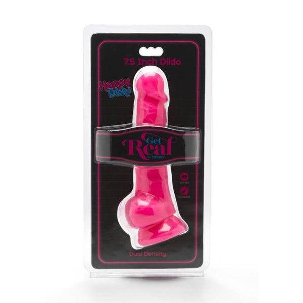 Get happy dicks 19 cm con testículos rosa