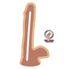 Get dual density dildo 17 cm con testículos natural