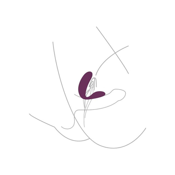 Bound love vibrador para parejas morado