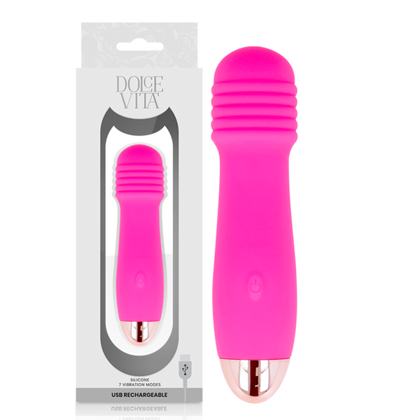 Vibrador recargable three rosa 7 velocidades
