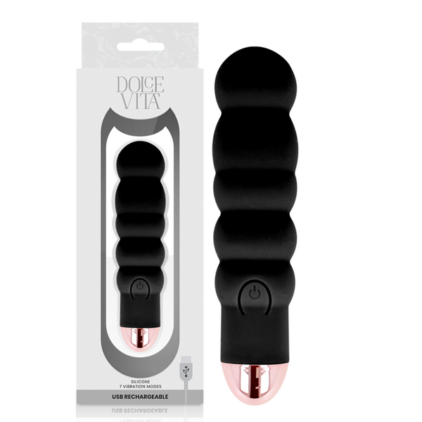 Vibrador recargable six negro 7 velocidades
