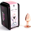 Plug anal de metal Secretplay oro rosa talla S 7 cm