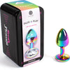 Plug anal de metal Secretplay multicolor talla S 7 cm
