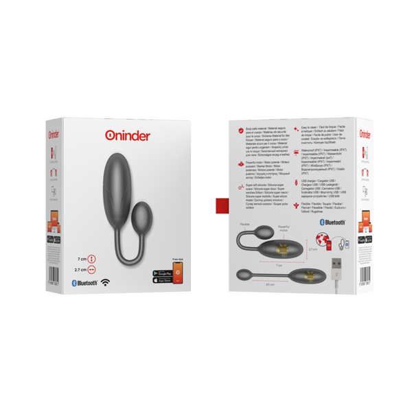 Denver huevo vibrador negro 7 x 2.7 cm
