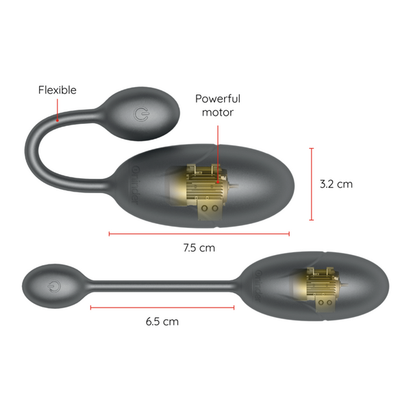 Tokyo huevo vibrador negro 7.5 x 3.2 cm