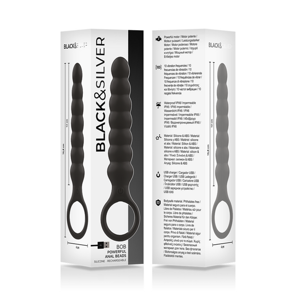 Bob potente vibrador dilatador anal silicona
