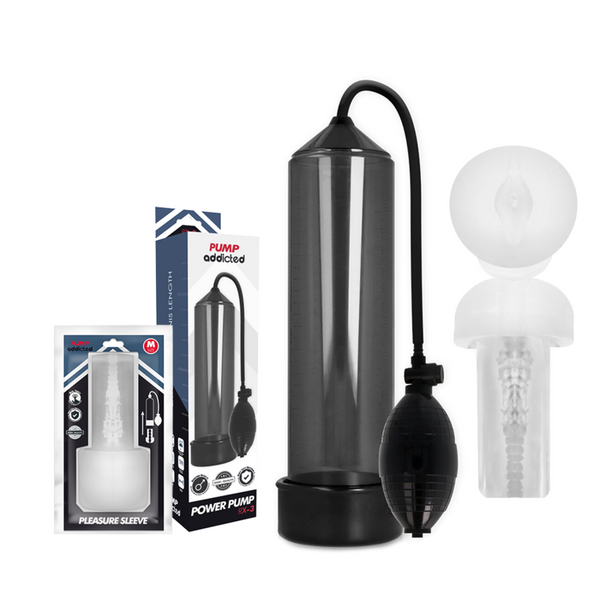 Pump rx3 bomba erección negro con masturbador