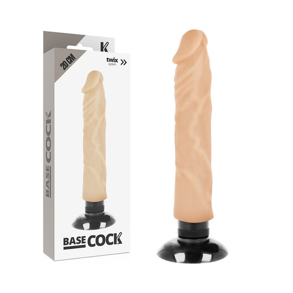 Vibrador realístico 2 1 natural negro 20 cm o 4 cm