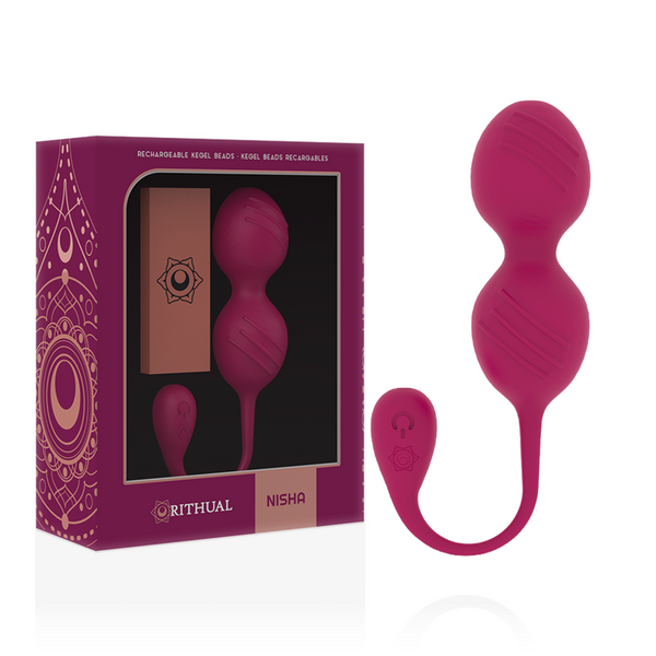 Nisha bolas kegel recargables vibradoras negro