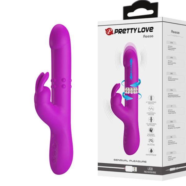 Reese vibrador con rotación morado
