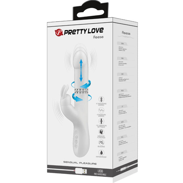 Reese vibrador con rotación plateado