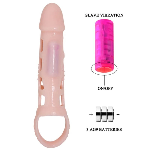 Pretty harrison funda extensora pene con vibración y correa 13.5 cm