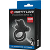 Doble anillo vibrador con estimulador negro