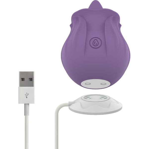Violet estimulador lengua base magnética