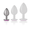 Intense plug anal metal aluminio corazón rosa talla s
