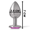 Intense plug anal metal aluminio corazón rosa talla s