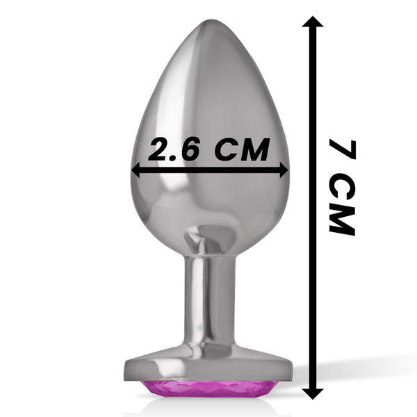 Intense plug anal metal aluminio corazón rosa talla s