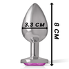Intense plug anal metal aluminio corazón rosa talla m