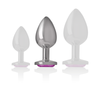 Intense plug anal metal aluminio corazón rosa talla m