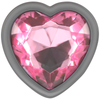 Intense plug anal metal aluminio corazón rosa talla l