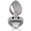 Intense plug anal metal aluminio corazón blanco talla s