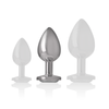 Intense plug anal metal aluminio corazón blanco talla m