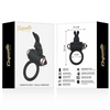 Anillo vibrador para el pene negro y dorado