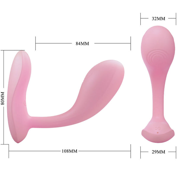 Vibrador Pretty Baird para Punto G con 12 vibraciones y app rosa