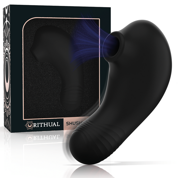 Shushu pro pocket estimulador clítoris 2 potentes motores azabache