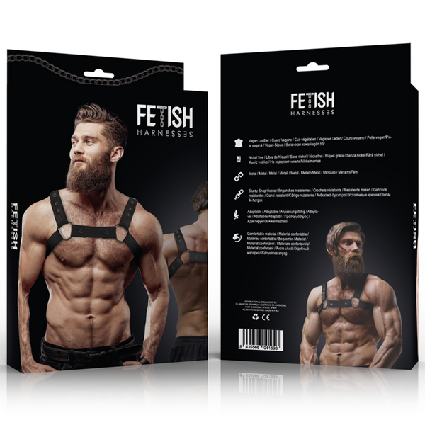 Fetish arnés deportivo ajustable neopreno pecho hombre