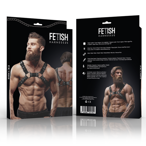 Fetish arnés bulldog ajustable ecopiel pecho hombre