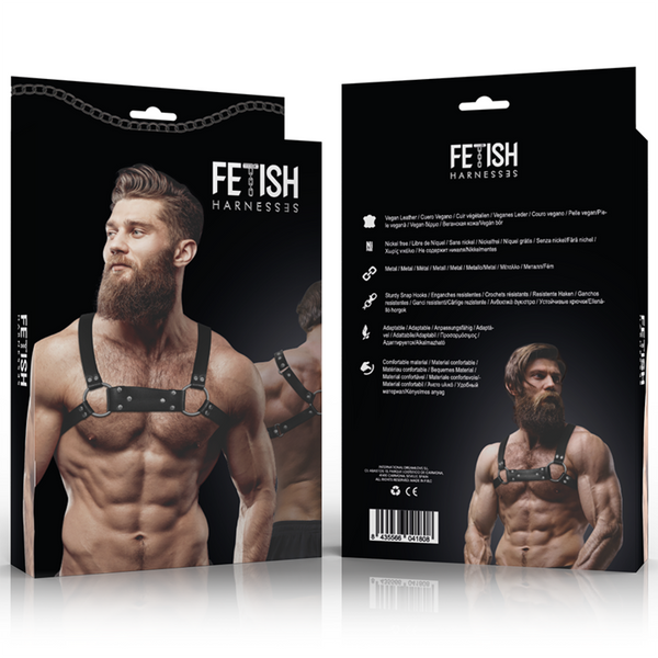 Fetish arnés bulldog ecopiel pecho hombre talla m l