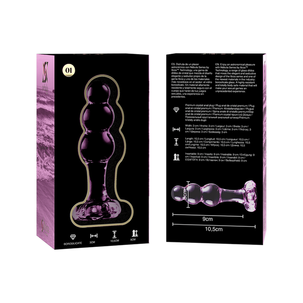 Nebula modelo 1 plug cristal rosa 10.5 cm o 3 cm