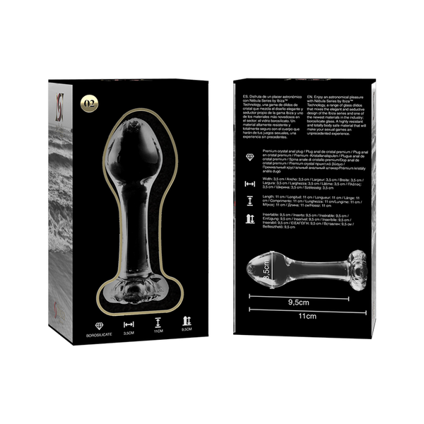Nebula modelo 2 plug cristal rosa 11 cm o 3.5 cm
