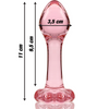 Nebula modelo 2 plug cristal rosa 11 cm o 3.5 cm